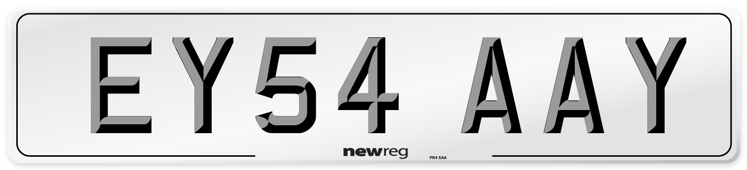 EY54 AAY Number Plate from New Reg